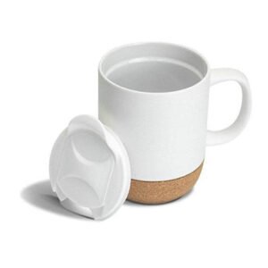Ceramic Mug With Cork And Lid